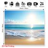 1 piece 2D flat-printed sunset beach scene photography background | Polyester fabric, suitable for home and garden use
