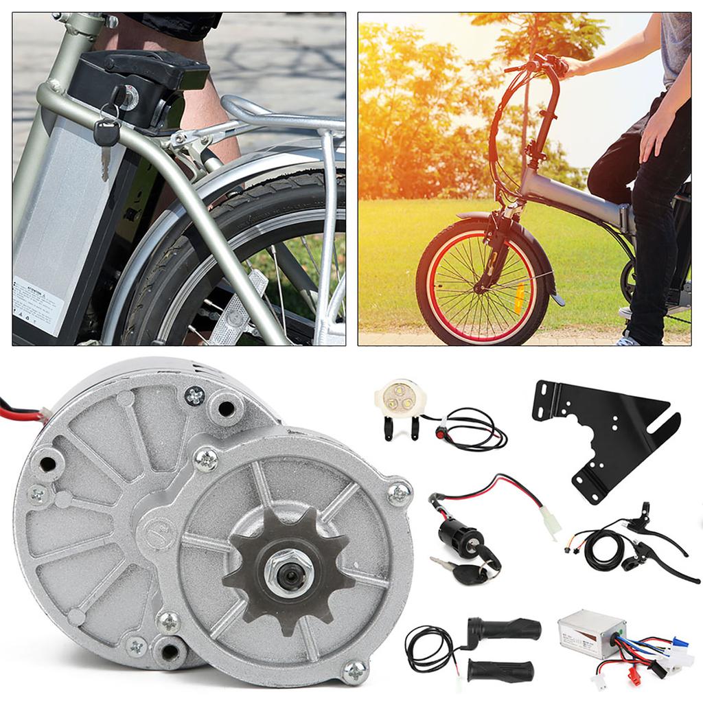 Conjunto de 14 Peças Acessório de Conversão para Bicicleta Elétrica E Bike Kit 24V250W Fácil Instalação