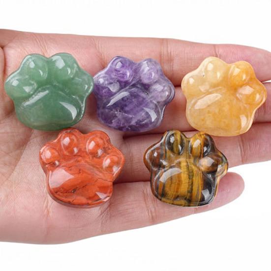 Mini Cat Paw Figurine Natural Healing Stone Hand Carved Statue Collectible Spiritual Gifts for Cat Lovers Women