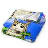 Super Soft Blanket Students Decorative Rainbow Meow Owl Throw Blanket  Flannel Bedspread For Couch Chair Novelty Sofa Bed Cover
