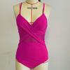 One-piece Swimsuit Cross-piece Sexy Backless Mesh Splicing Bikini Women