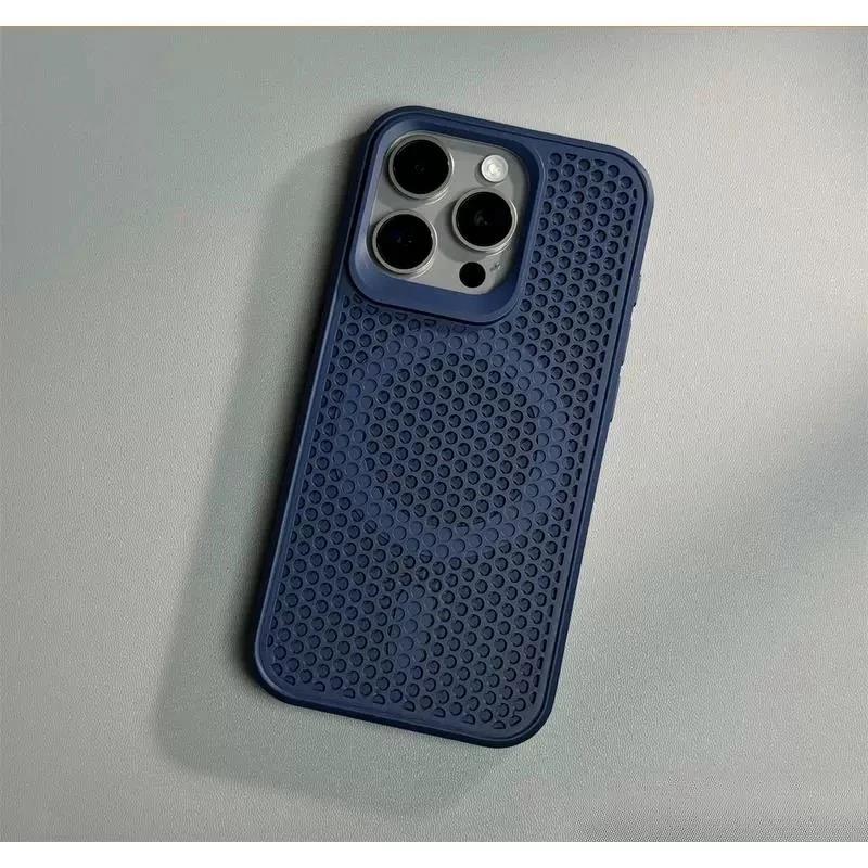 Luxury Dissipate Heat Magsafe Phone Case For iPhone 11 12 13 14 15 16 Pro Max Plus Magnetic Shockproof Bumper Cases Cover