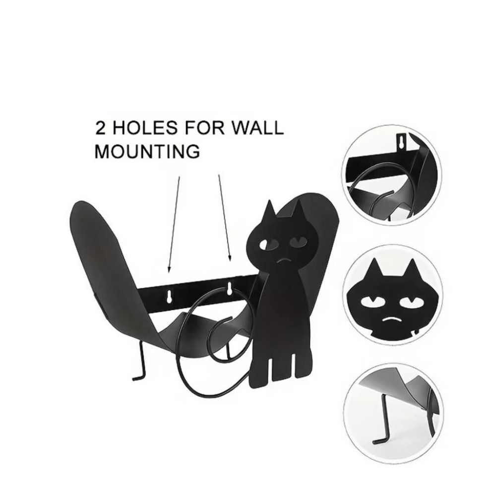 Paper Rolls Toilet Paper Holder Wall Decoration Towel Roll Shelf Black Kitchen Paper Shelf  Hotel
