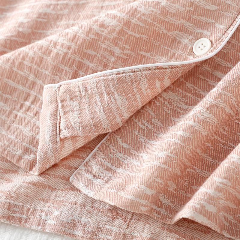 2026 New Summer Couple's Pajama Set 100% Cotton Women's Short Sleeve Shorts Two Piece Set Thin Home Clothing
