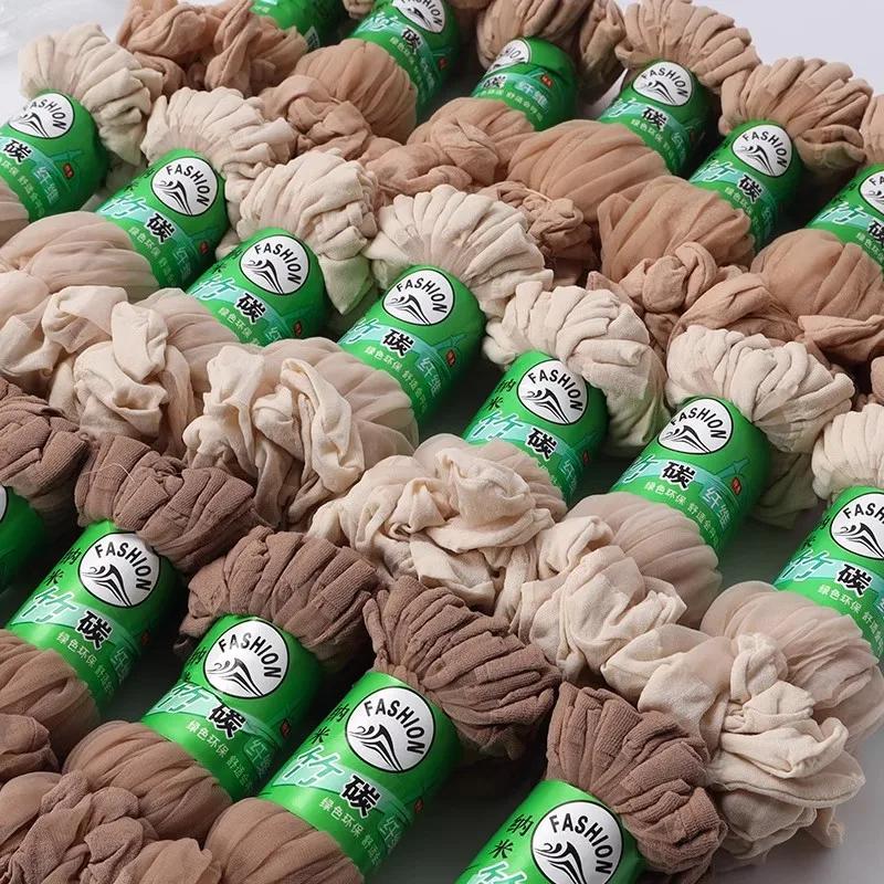 High Quality Women Velvet Socks Pack Female Summer Thin Silk Transparent Black Sock Sexy Ankle Nylon Solid Color Stockings