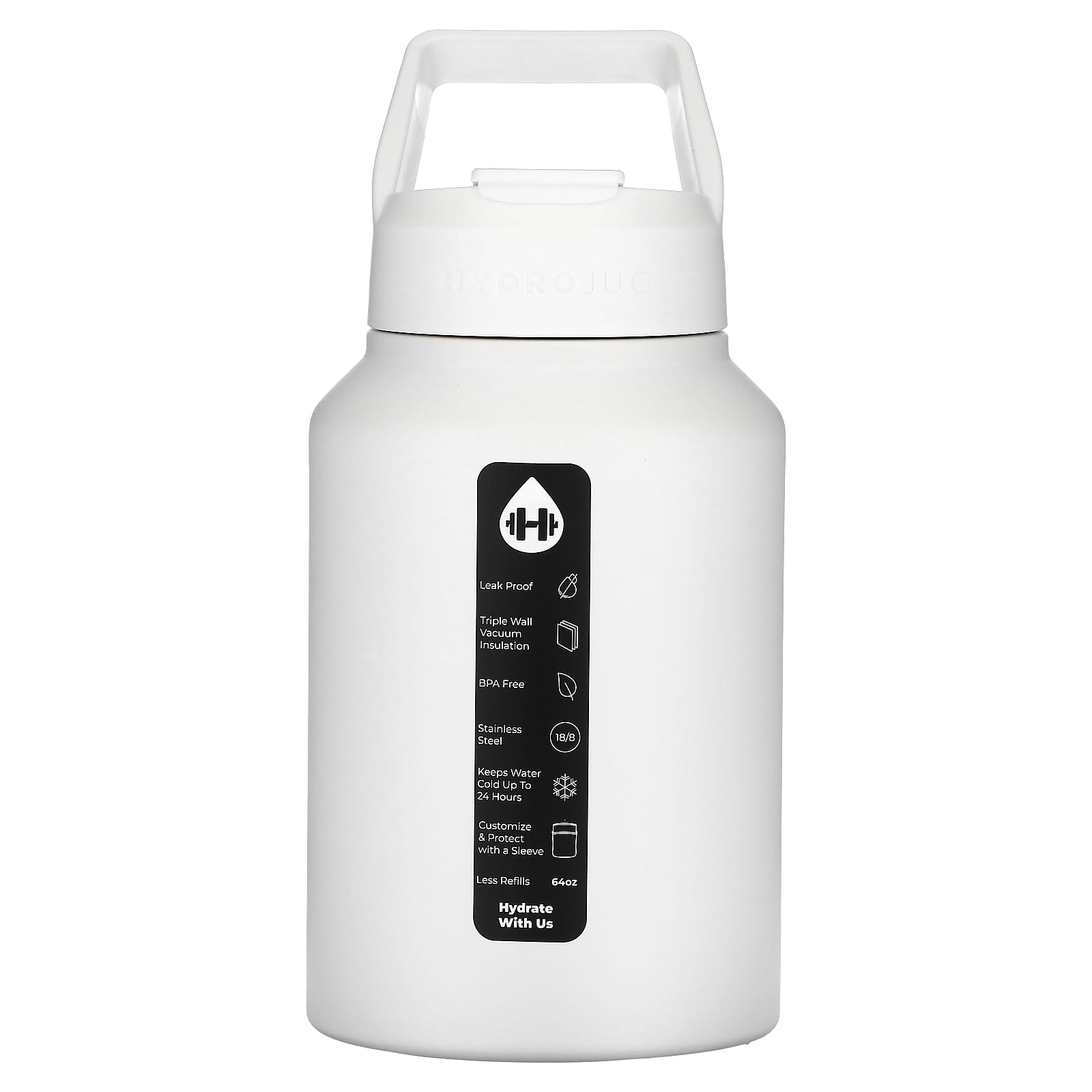 

Stainless Steel Jug, White, 64Oz
