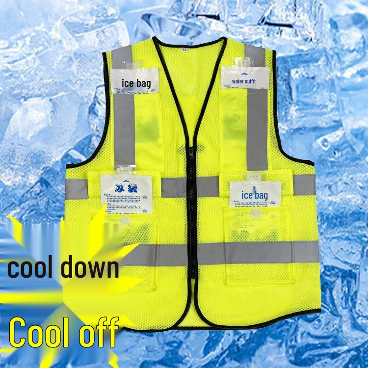 Breathable Reflective Mesh Vest with Ice Pack for Summer