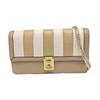 [Pre-Owned] Hutton Quilted Stripe Color Block Leather Chain Clutch - Excellent #1XB4A3Q