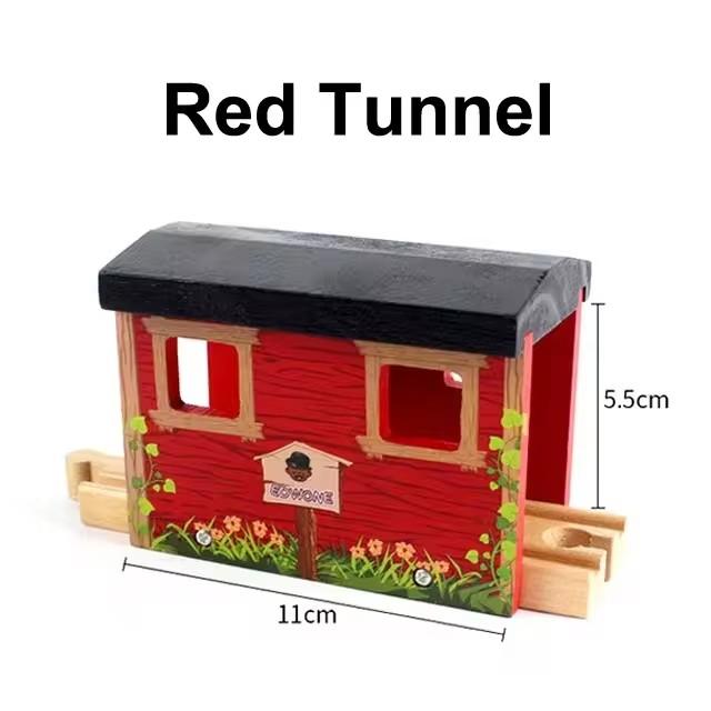 Wooden Track Accessories All Kinds of Wooden Bridge Tunnel Station Fit for Brand Wooden Train Tracks Railway Toys for Kids