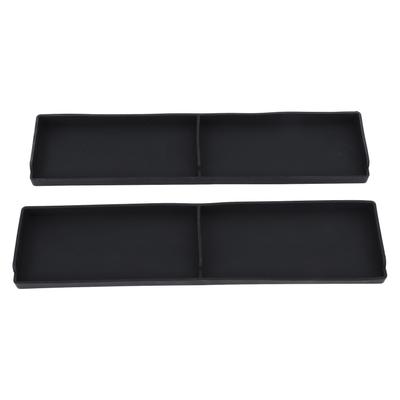 2PCS Stove Top Shelf Silicone Spice Rack Magnetic Back 2 Zones Easy To Clean Storage Organizer for