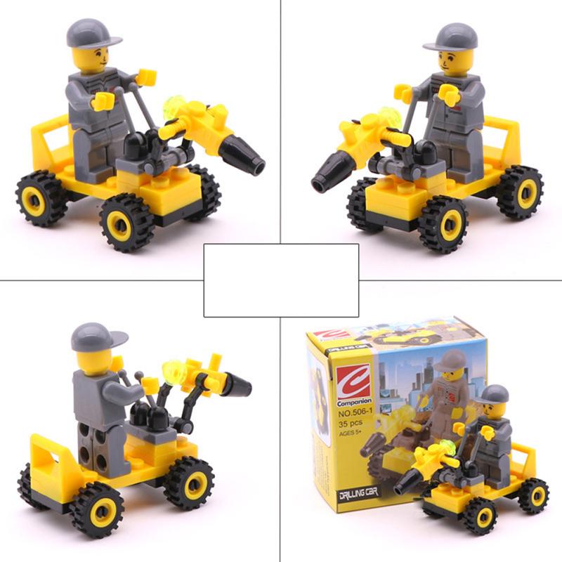 Building Blocks Figures Engineer Truck Block Bricks Sets Educational Toys For Children Kids Gifts