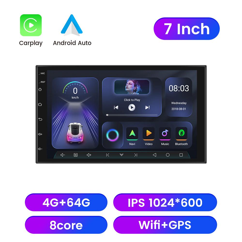 

2 Din 7 9 10 Android Car Radio Universal Carplay Multimedia Video Player GPS FM WIFI For Nissan Kia Honda VW Hyundai Toyota 7inch 8Core 4G 64G