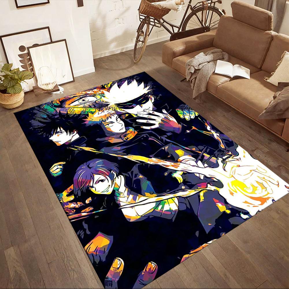 Jujutsu Kaisen: Battle Begins Square rugs are a great choice for living rooms, bedrooms, home décor, and as gifts.