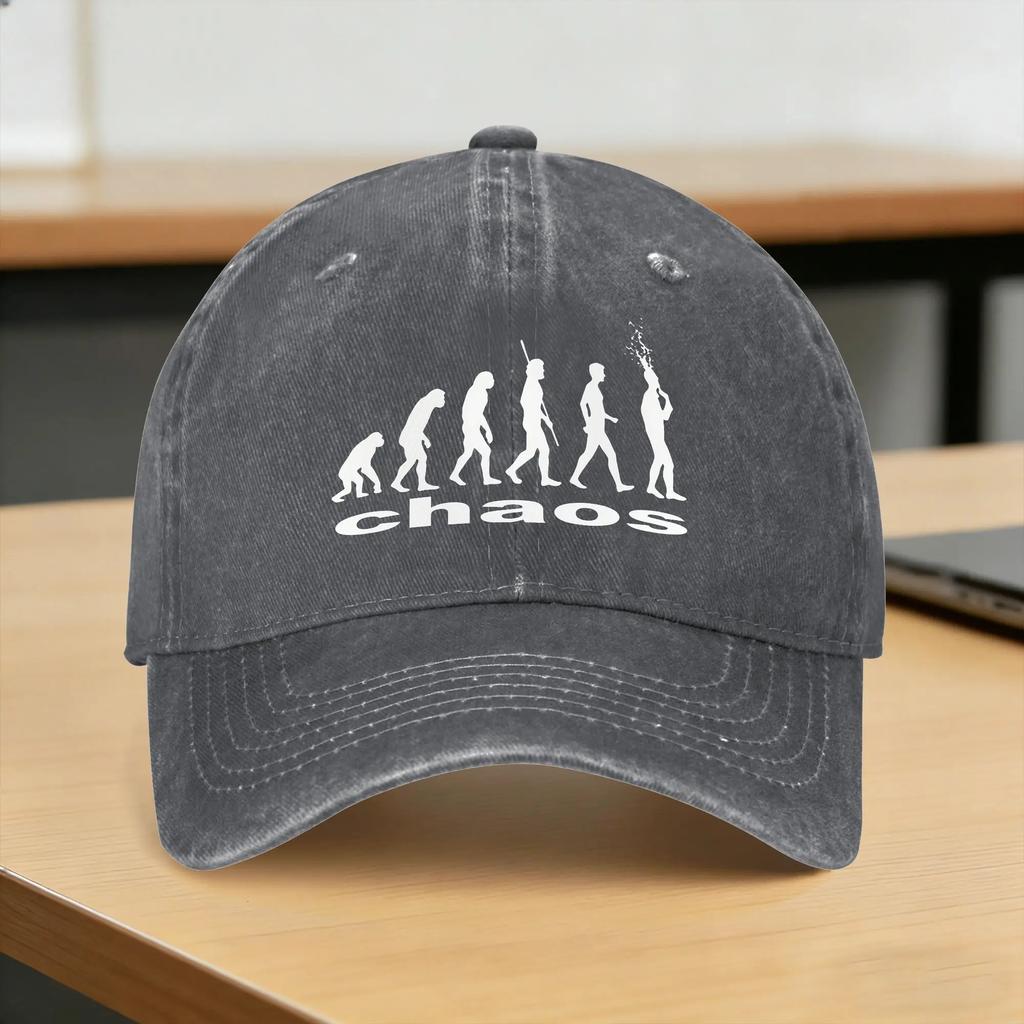 More Chaos Evolution Kens Carsons Sun Baseball Cap Classic Couple Women Washed Hip Hop Hats SunProof Kpop Rock Baseball Caps