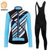 New Women's 2025 Cycling Jersey Set Winter Warm Thermal Fleece Outdoor Riding MTB Ropa Ciclismo Bib Pants Set Cycling Clothing