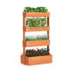 Wooden Raised Garden Bed Vertical Planter Box Freestanding Plant Stand for Indoor Outdoor Plants Herbs Flowers Vegetables Garde