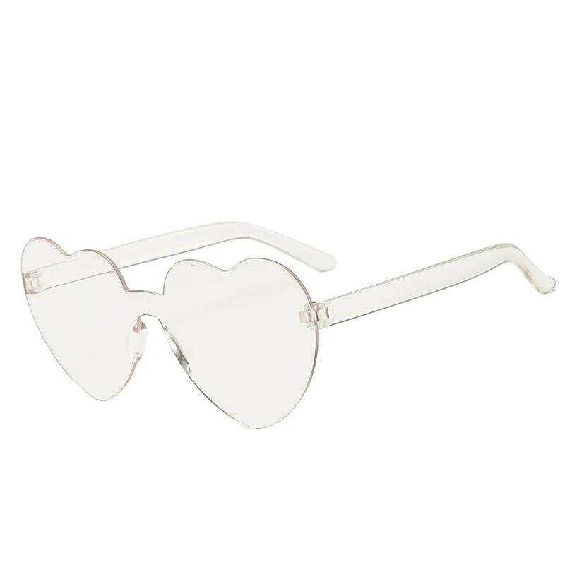 Heart-shaped Sunglasses Colorful Heart Glasses Candy Color Lenses Shades Funny Party Sun Glasses for Adults Lentes