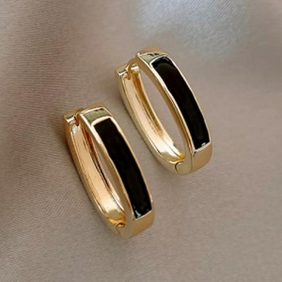 

Трендовые универсальные каффы для ушей: Ретро серьги в гонконгском стиле для женщин чёрный