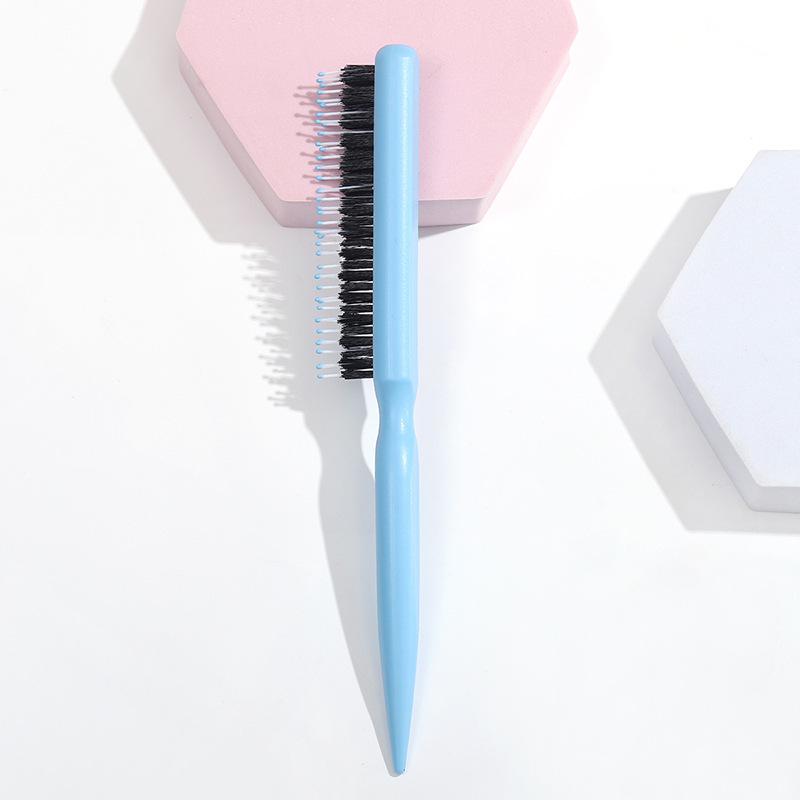 Cross-Border Triple Row Boar Bristle Styling and Teasing Comb with Pointed Tail