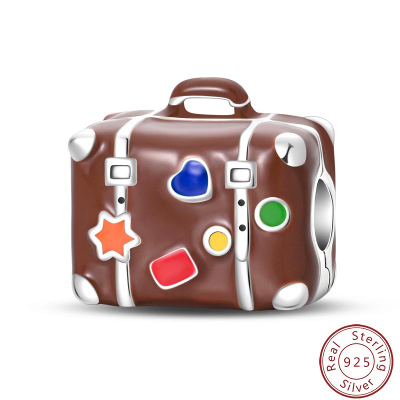 Love Traveling Copper Backpack Suitcase Luggage Camera Airplane Charms 3Mm Diy Fine Jewelry Making