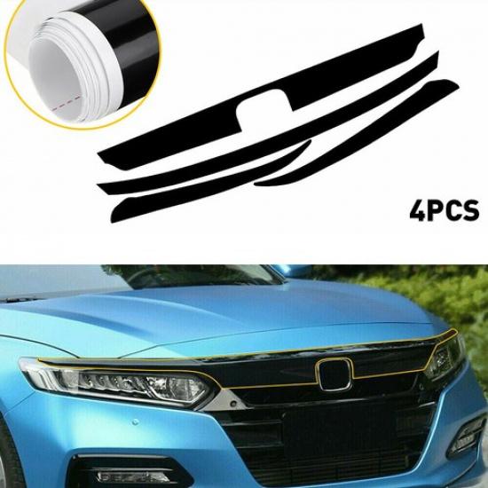 

Чорне покриття-перекриття хрому для 2018-20 Honda Accord Седан, Декоративна накладка на передню решітку V