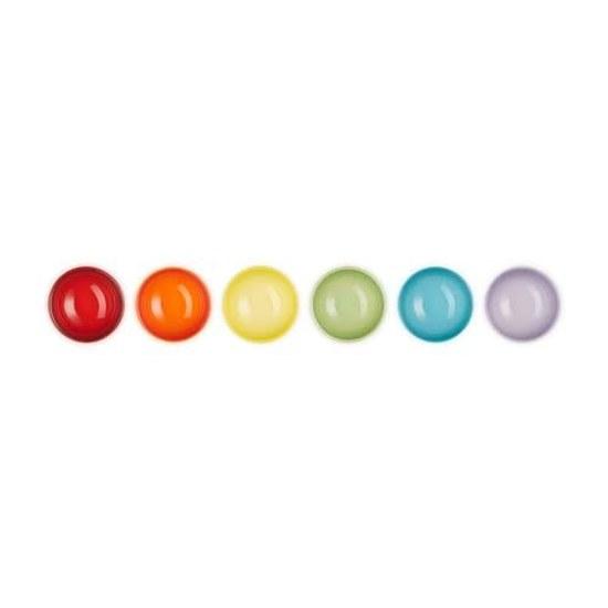 Le Creuset Mini Bowl 7cm Rainbow Heat-resistant Cold-resistant Microwave Oven Dishwasher Safe Set 6