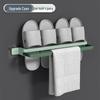 Foldable Wall-Mounted Bathroom Shoe Rack with Drainable Design