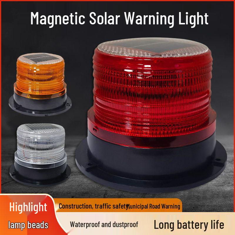 Magnetic LED Solar Strobe Light for Car Roof & Traffic Safety