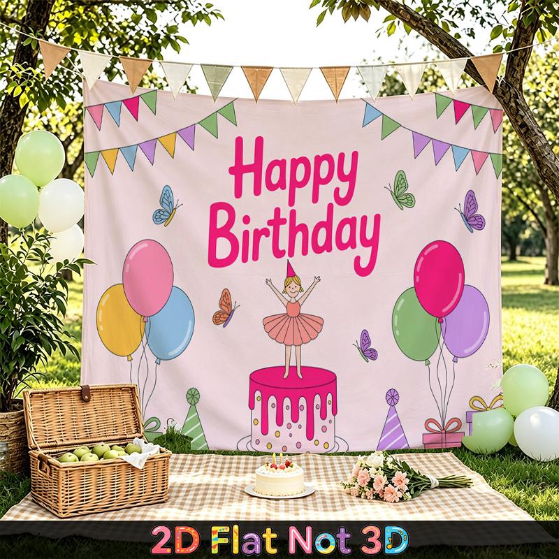 Red Photography Birthday Background 1pc - Photo Booth Props