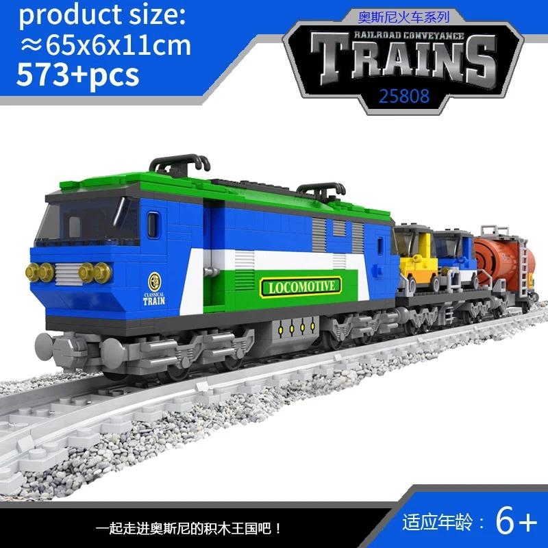 Set Treno Città Treno a Vapore Proiettile Veicolo Merci Stazione Ferroviaria Modello Blocchi da Costruzione Mattoni Binari Rotaia Senza Motore Kit Carrozza Giocattolo per Bambini