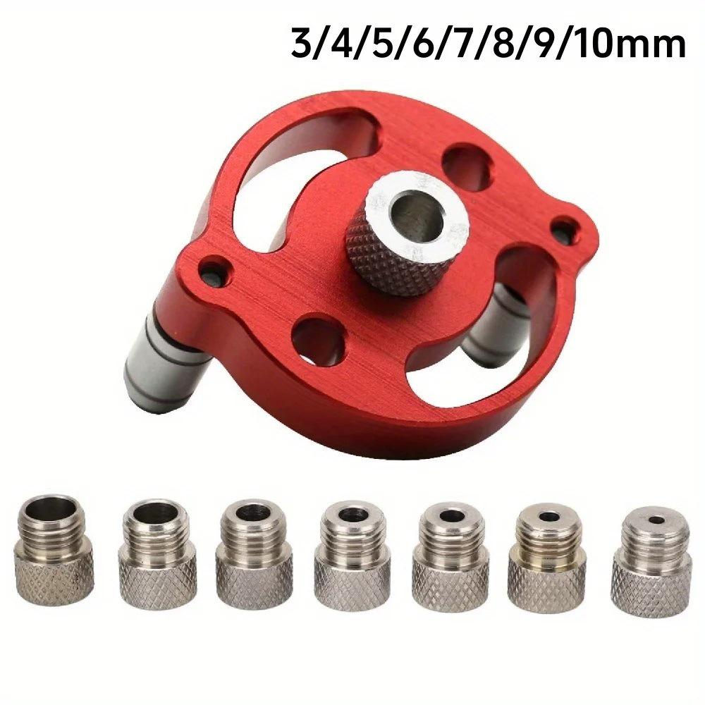 Aluminum Alloy Woodworking Dowel Center and Vertical Drilling Tool (3-10mm)