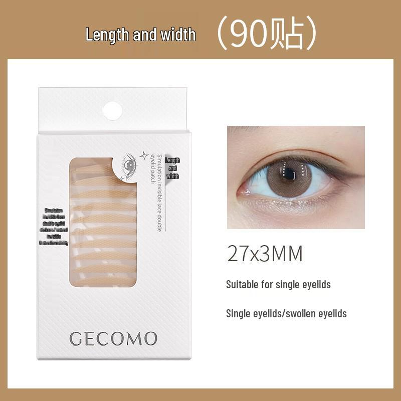 GECOMO Invisible Seamless Eyelid Tape - Natural Thin Big Eye Beauty Makeup Tool for Double and Swollen Eyelids.