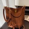 Bohemian Retro Fringed Bag Women's 2025 New Foreign Style Fashionable Shoulder Ethnic Style Travel Messenger Women's Bag