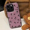 Ins Black Butterfly Tulip for Apple 17Promax Mobile Phone Case IP16 Candy Air Cushion 15plus/14