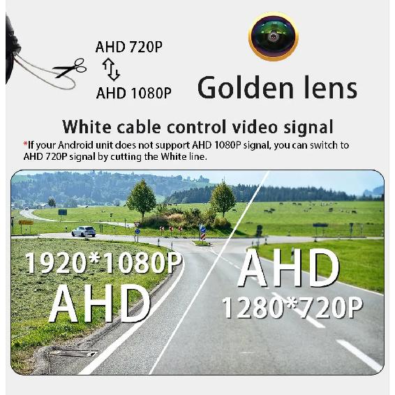 AHD 1080P Gold Lens Brake Light Rear View Reverse Camera For Renault Master Nissan NV400 Opel Vauxhall Movano Vans 2010-2016