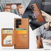 Detachable Magnetic Wristband Auto Leather Case for Samsung Galaxy S25 Ultra/Edge S24 Plus S23 FE S22 Card Holder Wallet Cover