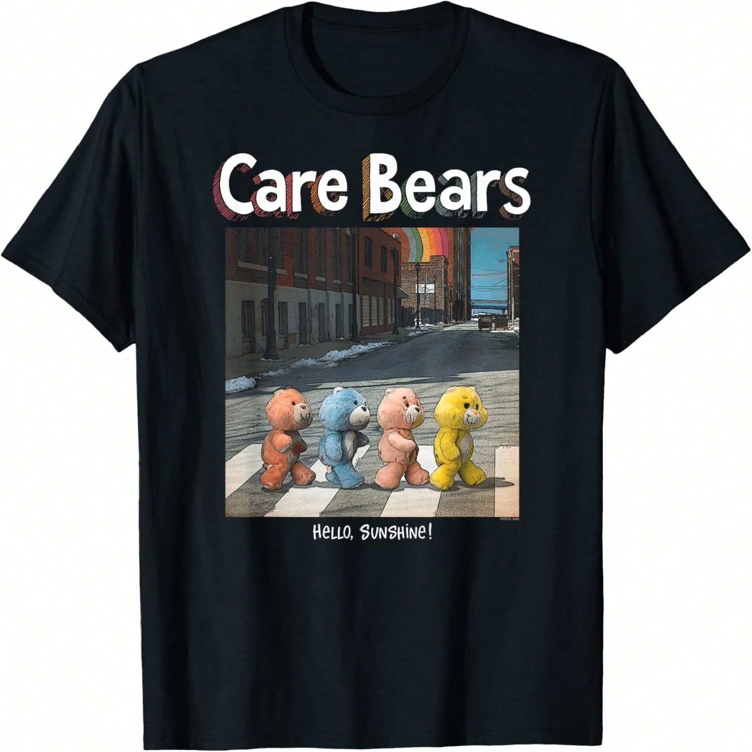 Halloween Good Luck Bear Shamrock Belly Costume T-Shirt| Hello Sunshine Crosswalk Funny Cartoon T-Shirt|  T-Shirt| Hug Dealer Rainbow Retro Cartoon T- S разноцветный