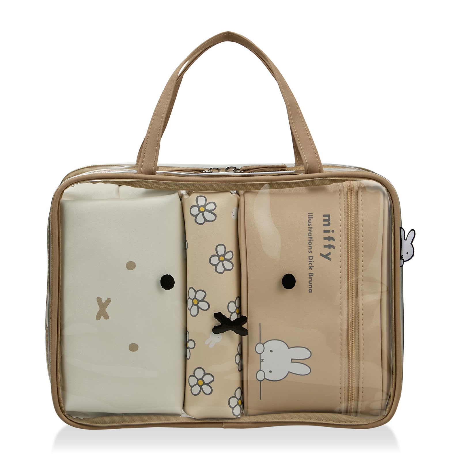 

Представлено на Mezamashi Прозрачный чехол Дорожные товары Косметичка Косметичка Набор дорожных чехлов B294 Мордочка Миффи бежевая [Hapitas] ТВ! (20240424)