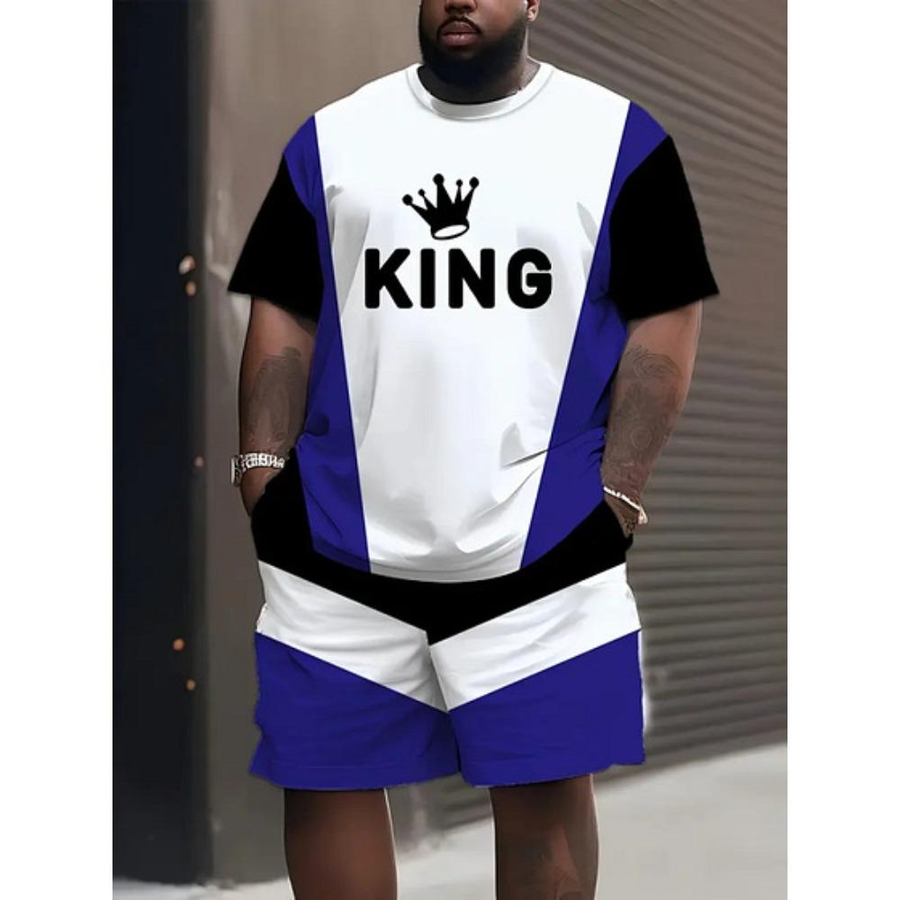 Summer Men's Sports Short Sleeve Shorts Set Casual Fashion Simple Trend Breathable Versatile