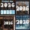 Deer Christmas 2026 Snowman Pvc Window Decals Holiday Home Decor Set Stickers