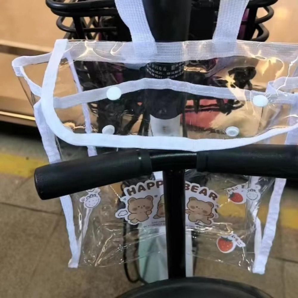 Universal Hanging Storage Bag Dustproof Waterproof Bike Hanging Bag Large Capacity Transparent Organizer Pouch