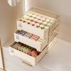 Drawer-Type Underwear Storage Box - PET Stackable Wardrobe Organizer Compartments for Bra Underwear & Socks Household Cabinet