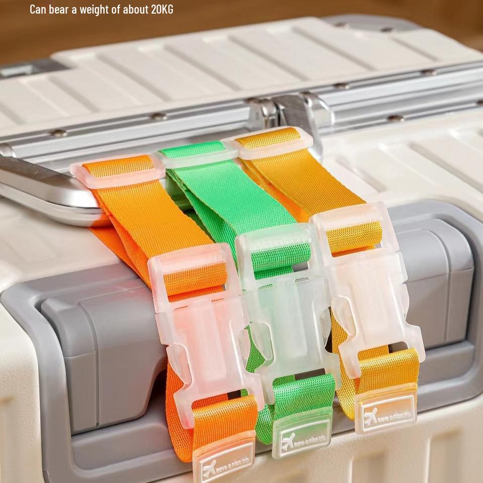 Portable Luggage Fixing Strap with Hanging Buckle for Suitcases and Backpacks