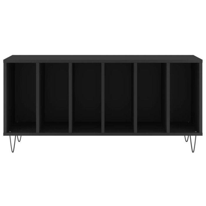 VidaXL Armoire à disques noir 100x38x48 cm bois d'ingénierie 831749