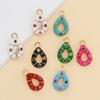 1 pièce/lot Pendentifs Triangle Ovale Cœur d'Amour Multicolores en Acier Inoxydable Pour Bracelet Collier DIY Accessoires de Bijoux