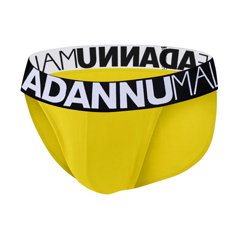 ADANNU Men's Low-Rise High-Cut Cotton Body-Shaping Briefs – Comfortable, Trendy, Solid Color.