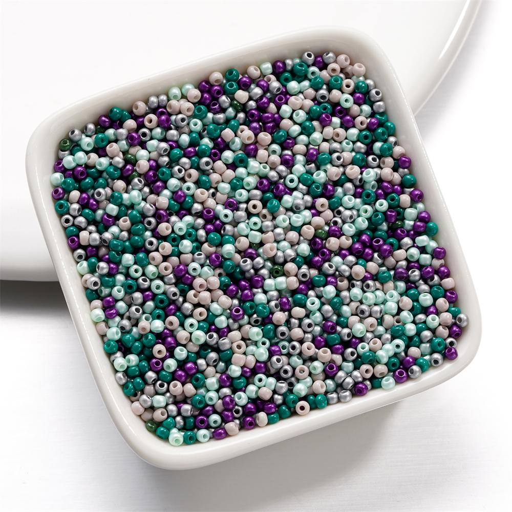 10g/Lot 2mm Mixed Color Glass Seed Beads Round Spacer Bead For DIY Earrings Bracelet Necklace Jewelry Making Accessories