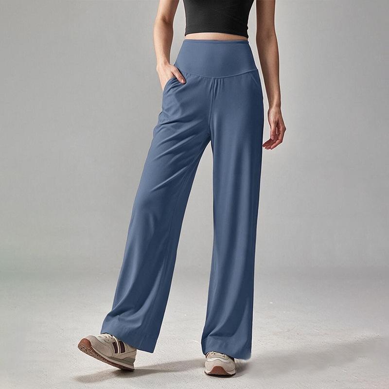Schlankmachende Lässige Weitbeinige Yoga-Hosen für Damen; Outdoor-Sport, Yoga, Fitness, Laufen und Training Gerade geschnittene Hosen