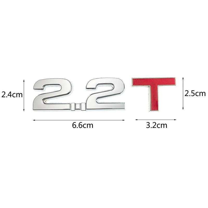 New Car 3D Metal 1.6T 1.8T 2.0T 2.8T Logo Sticker Emblem Badge Decals for Mazda KIA Renault TOYOTA BMW Ford Focus Car Styling