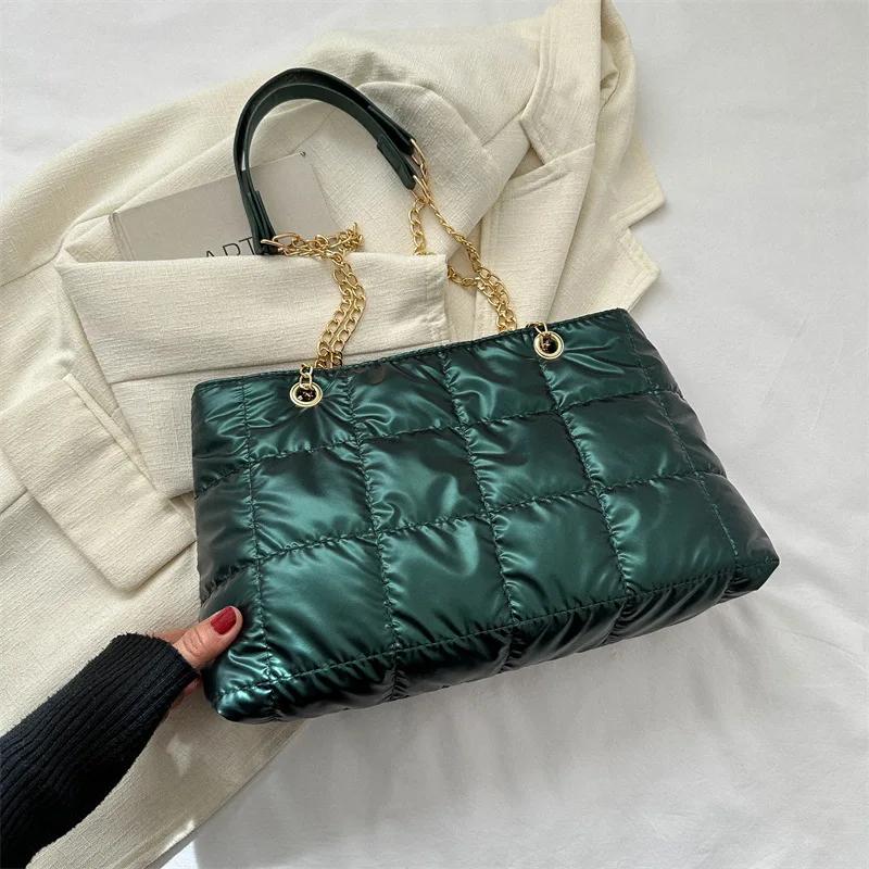 

Женская сумка через плечо с ромбической цепочкой большой емкости, женская сумка через плечо, модная сумка